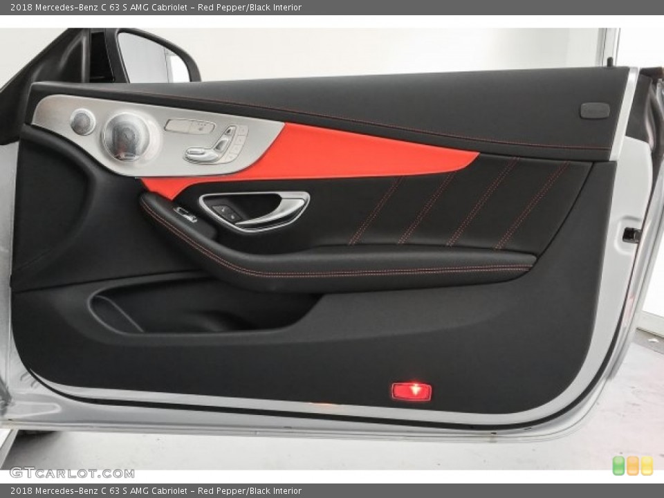 Red Pepper/Black Interior Door Panel for the 2018 Mercedes-Benz C 63 S AMG Cabriolet #125577243