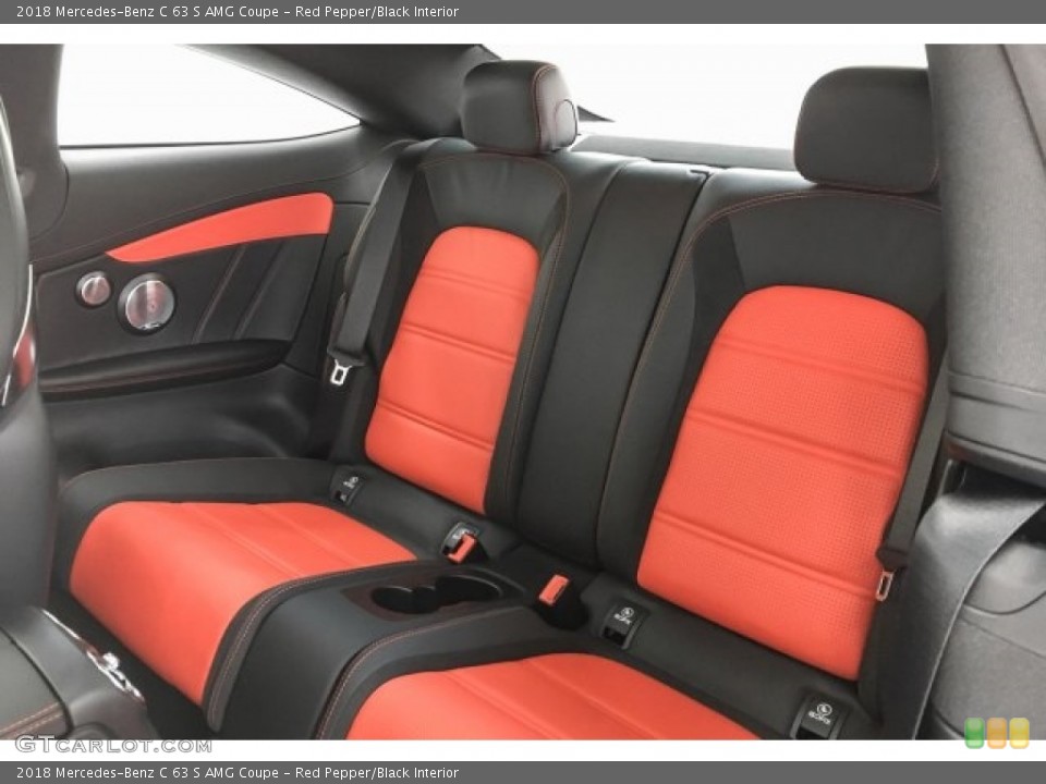 Red Pepper/Black Interior Rear Seat for the 2018 Mercedes-Benz C 63 S AMG Coupe #125578209