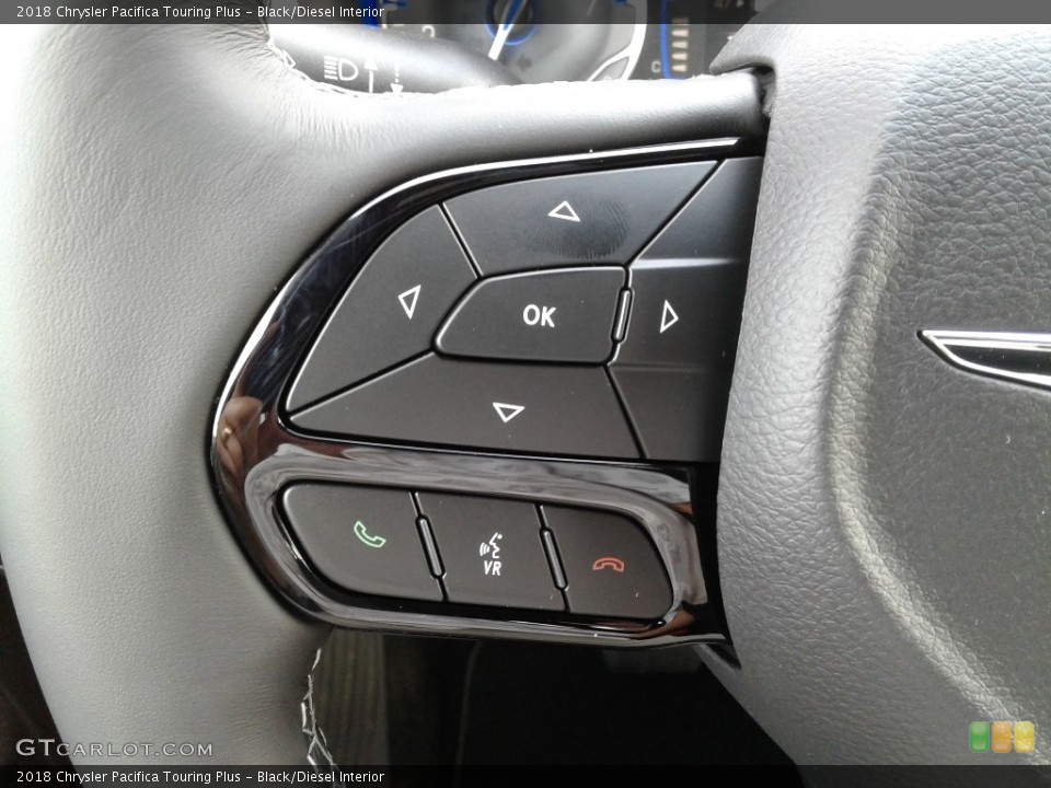Black/Diesel Interior Steering Wheel for the 2018 Chrysler Pacifica Touring Plus #125606515