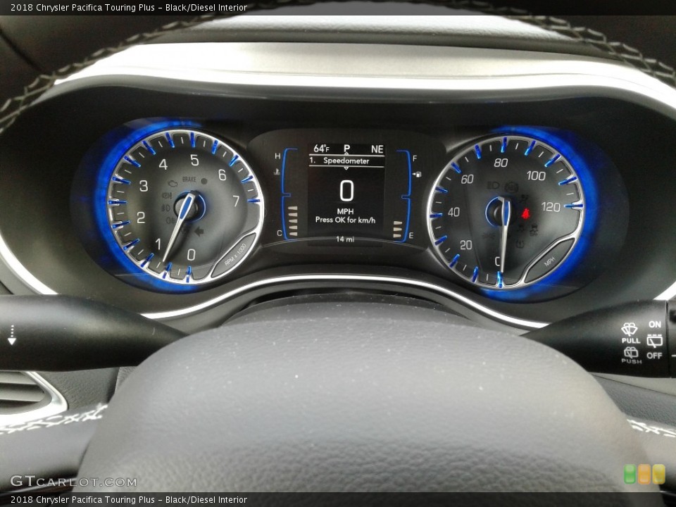 Black/Diesel Interior Gauges for the 2018 Chrysler Pacifica Touring Plus #125606584