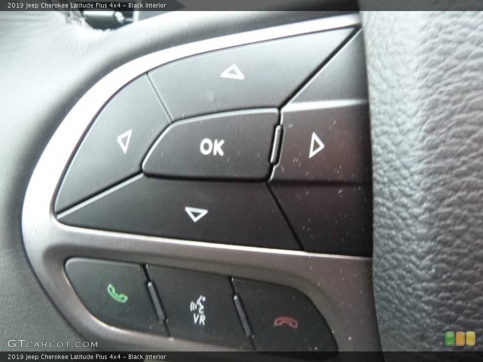Black Interior Controls for the 2019 Jeep Cherokee Latitude Plus 4x4 #125609710
