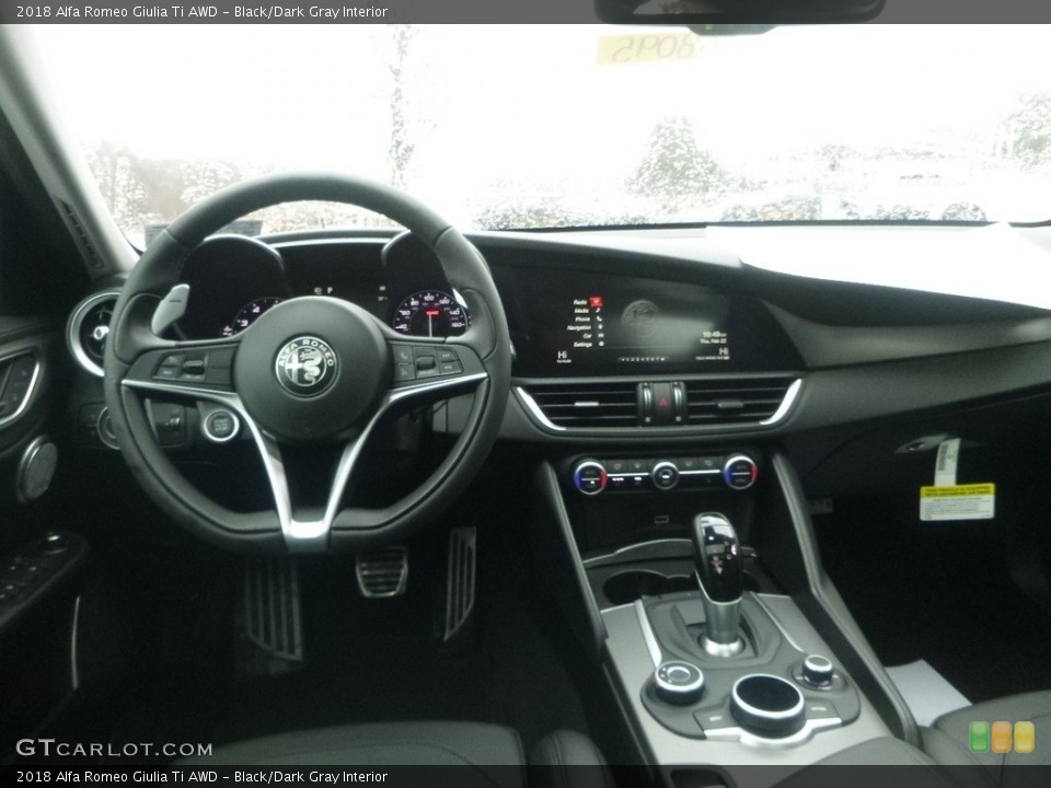 Black/Dark Gray Interior Dashboard for the 2018 Alfa Romeo Giulia Ti AWD #125613700