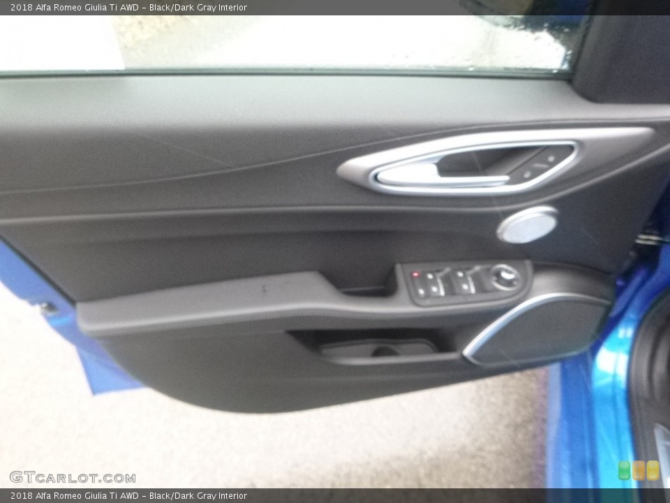 Black/Dark Gray Interior Door Panel for the 2018 Alfa Romeo Giulia Ti AWD #125613721
