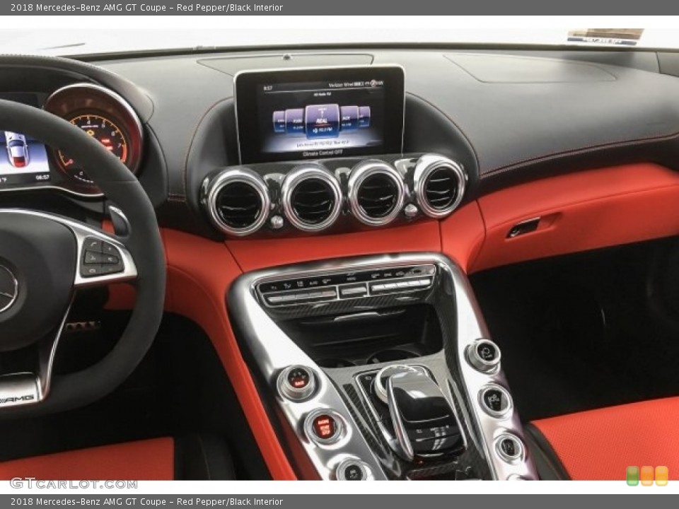Red Pepper/Black Interior Controls for the 2018 Mercedes-Benz AMG GT Coupe #125620195