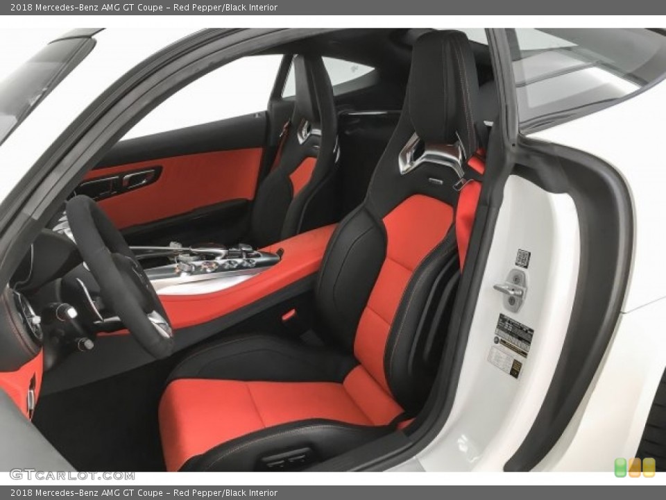 Red Pepper/Black Interior Front Seat for the 2018 Mercedes-Benz AMG GT Coupe #125620270