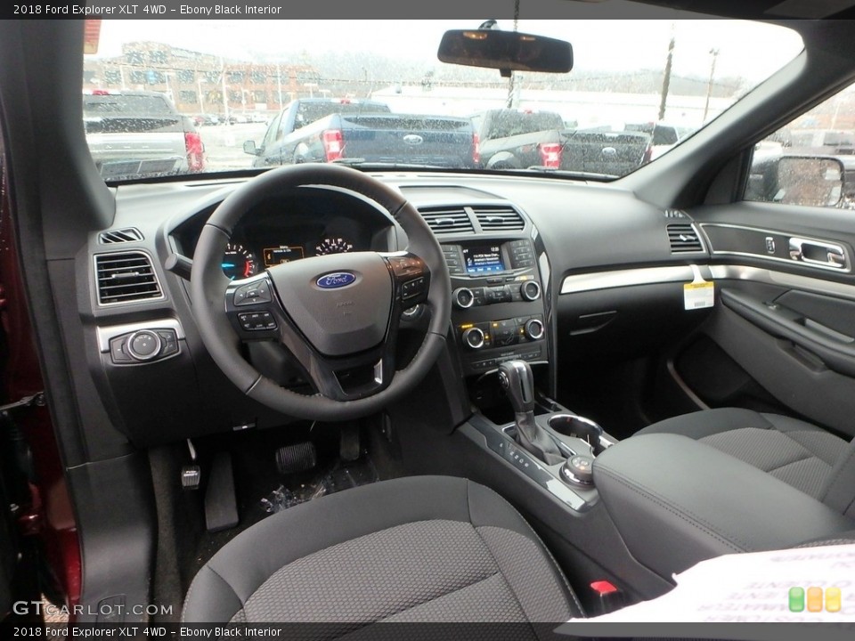 Ebony Black Interior Photo for the 2018 Ford Explorer XLT 4WD #125625654