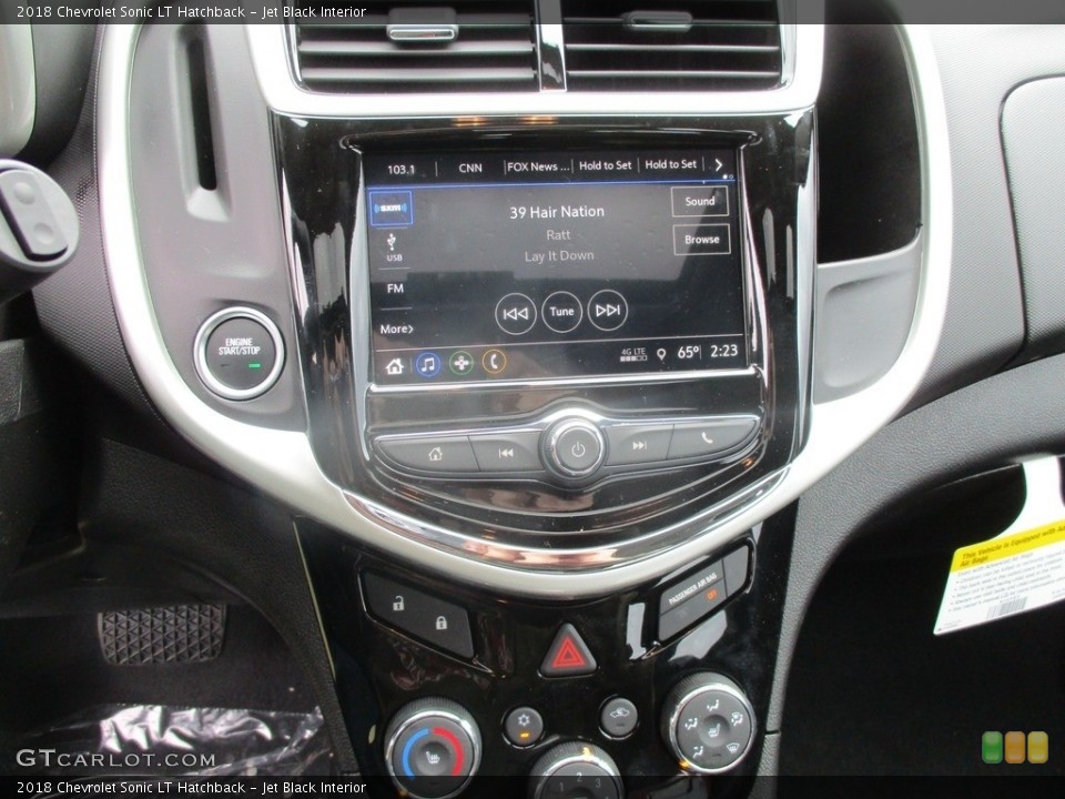 Jet Black Interior Controls for the 2018 Chevrolet Sonic LT Hatchback #125626968