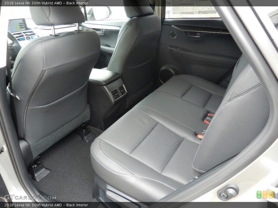 Black Interior Rear Seat for the 2018 Lexus NX 300h Hybrid AWD #125631954