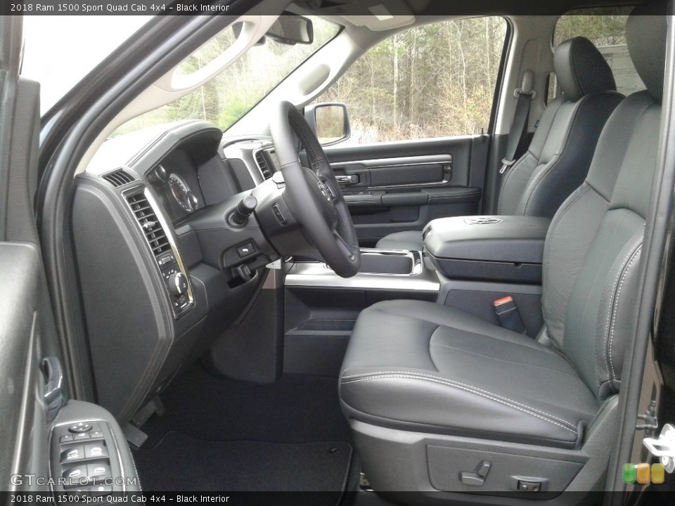 Black Interior Photo for the 2018 Ram 1500 Sport Quad Cab 4x4 #125633074