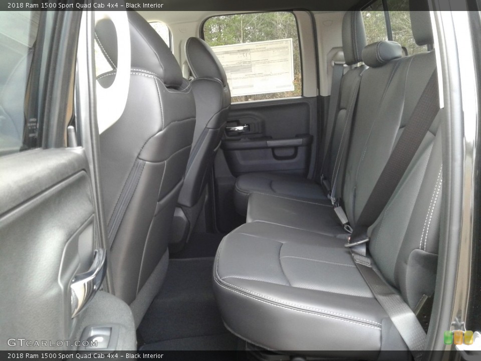 Black Interior Rear Seat for the 2018 Ram 1500 Sport Quad Cab 4x4 #125633103