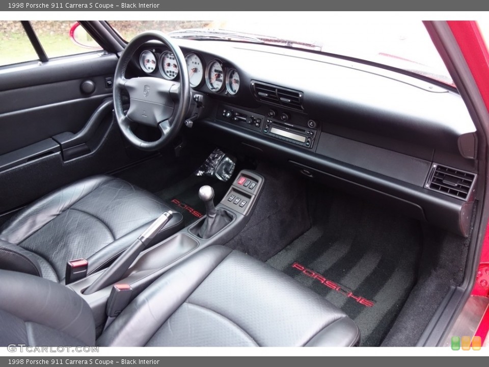 Black Interior Dashboard for the 1998 Porsche 911 Carrera S Coupe #125633946
