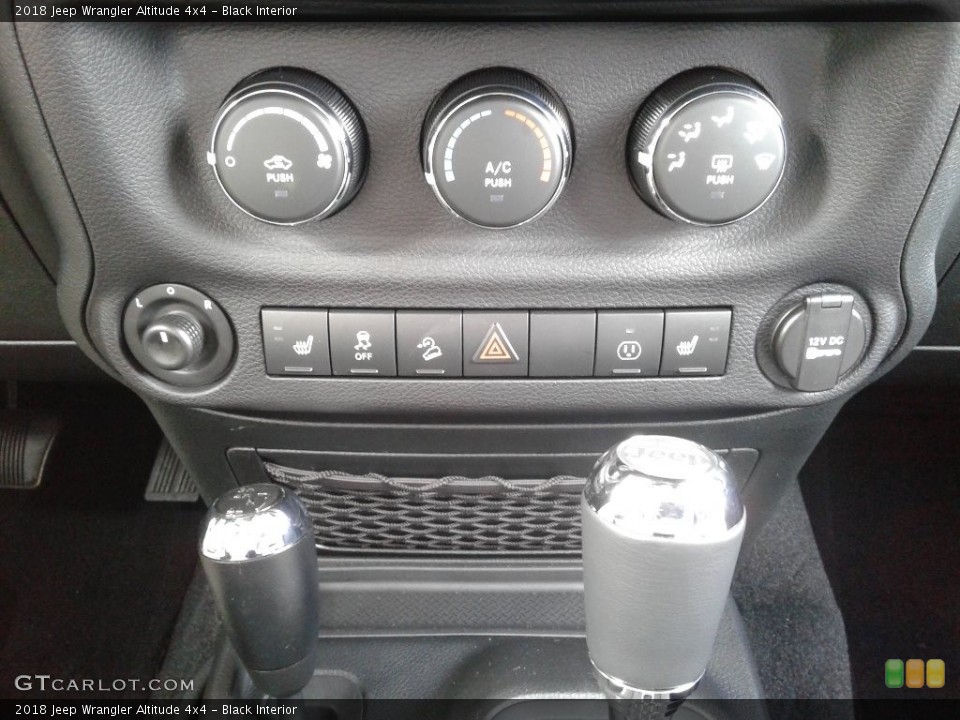 Black Interior Controls for the 2018 Jeep Wrangler Altitude 4x4 #125634420