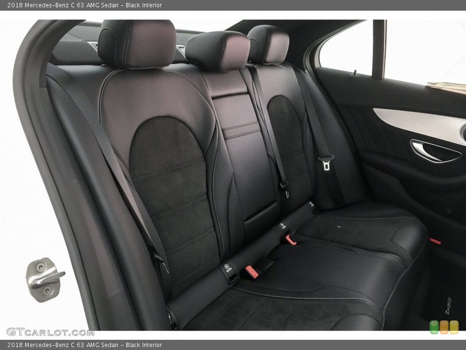Black Interior Rear Seat for the 2018 Mercedes-Benz C 63 AMG Sedan #125641740