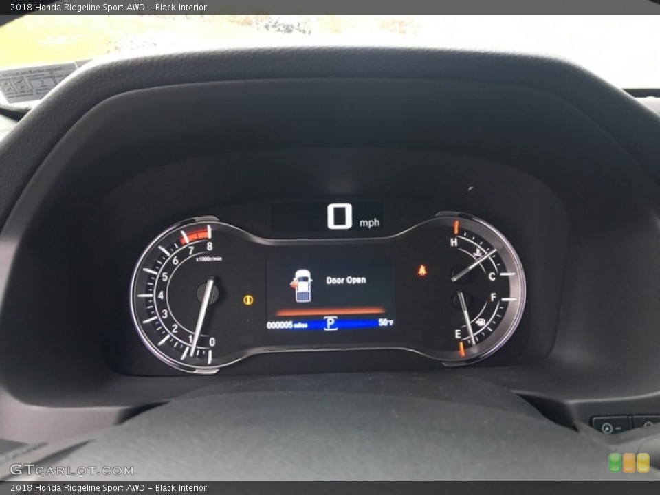 Black Interior Gauges for the 2018 Honda Ridgeline Sport AWD #125714376