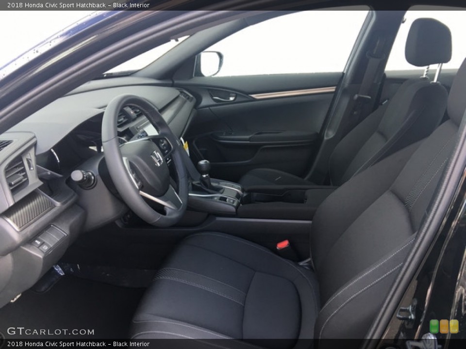 Black Interior Front Seat for the 2018 Honda Civic Sport Hatchback #125717301