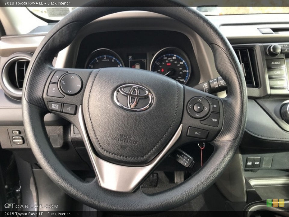 Black Interior Steering Wheel for the 2018 Toyota RAV4 LE #125724963