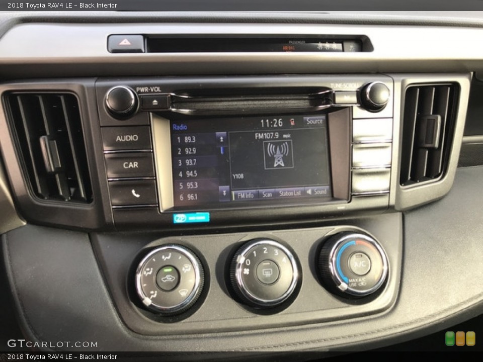 Black Interior Controls for the 2018 Toyota RAV4 LE #125724981