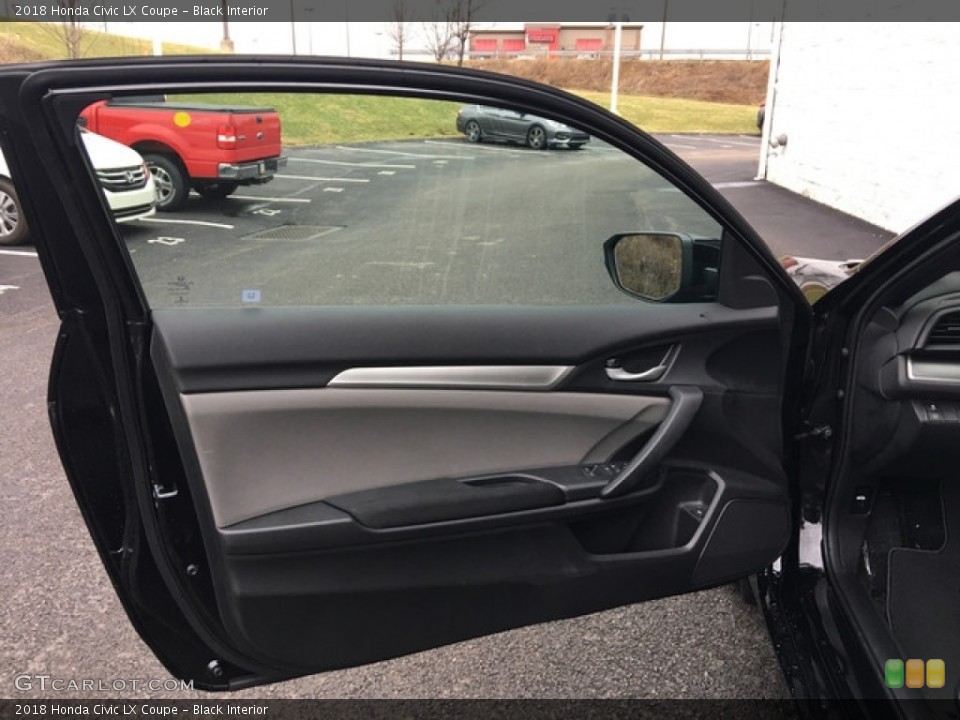 Black Interior Door Panel for the 2018 Honda Civic LX Coupe #125729325