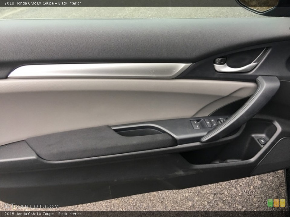 Black Interior Door Panel for the 2018 Honda Civic LX Coupe #125729346