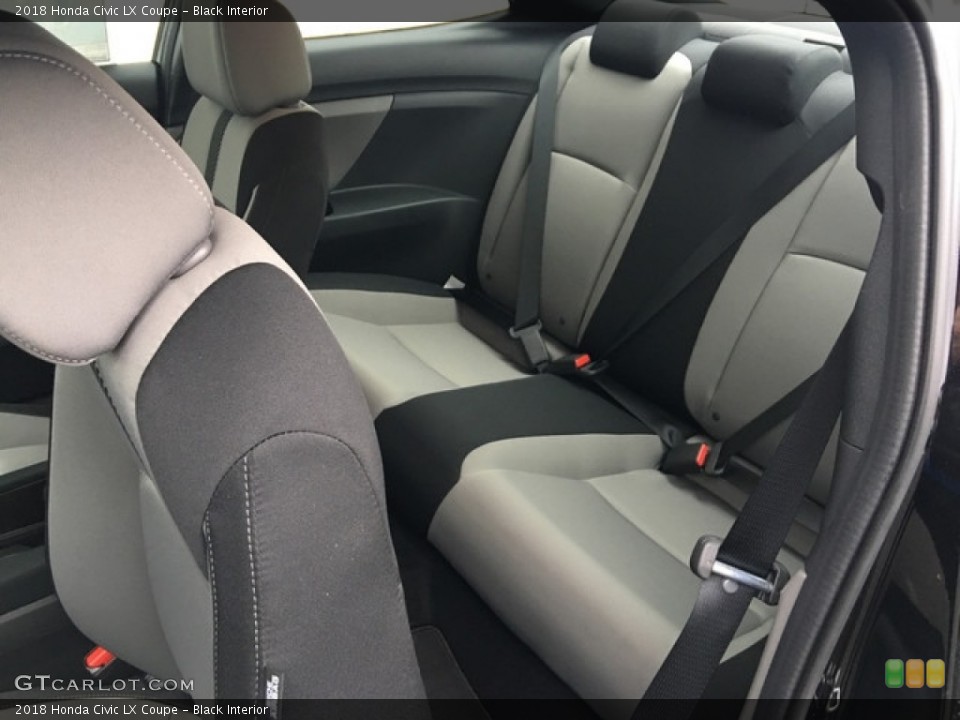 Black Interior Rear Seat for the 2018 Honda Civic LX Coupe #125729442