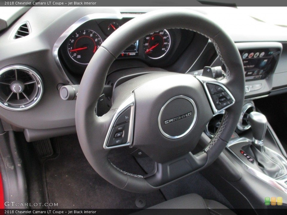 Jet Black Interior Steering Wheel for the 2018 Chevrolet Camaro LT Coupe #125741907