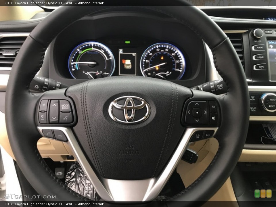 Almond Interior Steering Wheel for the 2018 Toyota Highlander Hybrid XLE AWD #125742786