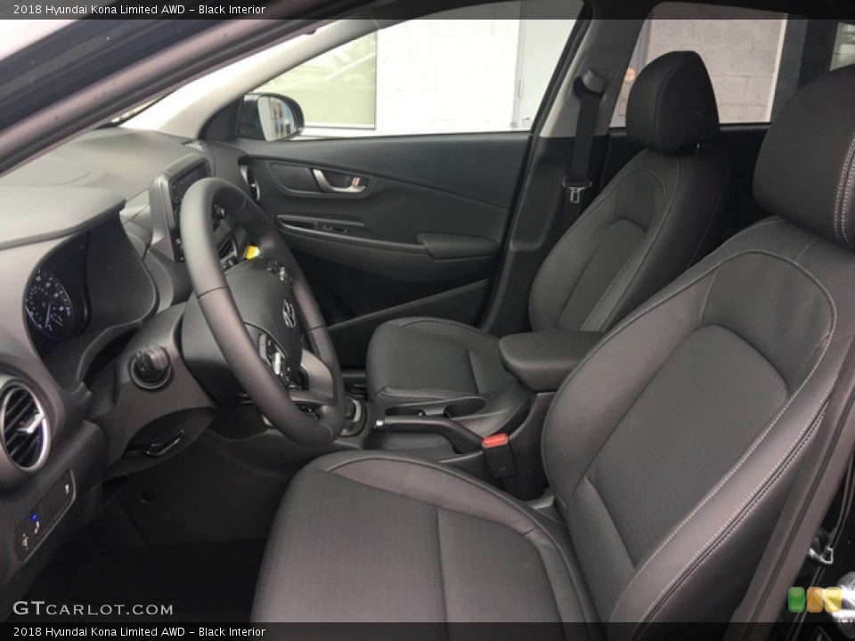 Black Interior Front Seat for the 2018 Hyundai Kona Limited AWD #125743977