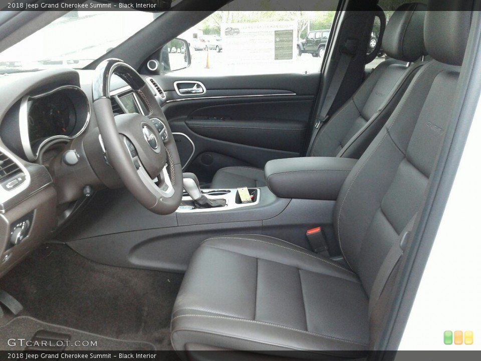 Black Interior Front Seat for the 2018 Jeep Grand Cherokee Summit #125744343