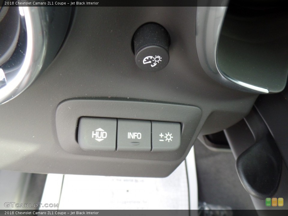 Jet Black Interior Controls for the 2018 Chevrolet Camaro ZL1 Coupe #125746716
