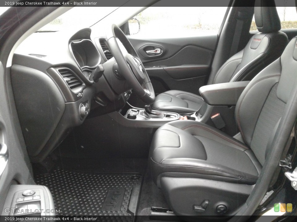 Black Interior Front Seat for the 2019 Jeep Cherokee Trailhawk 4x4 #125759872
