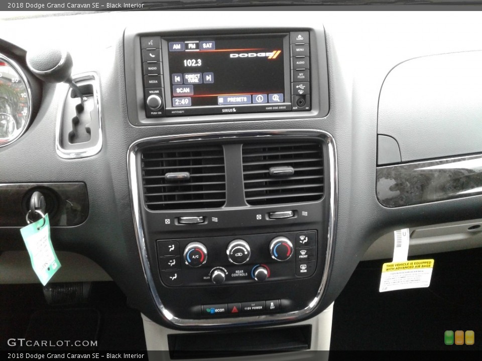 Black Interior Controls for the 2018 Dodge Grand Caravan SE #125766445