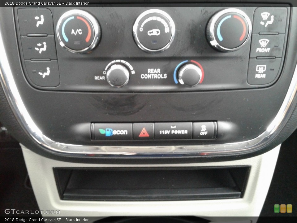 Black Interior Controls for the 2018 Dodge Grand Caravan SE #125766541