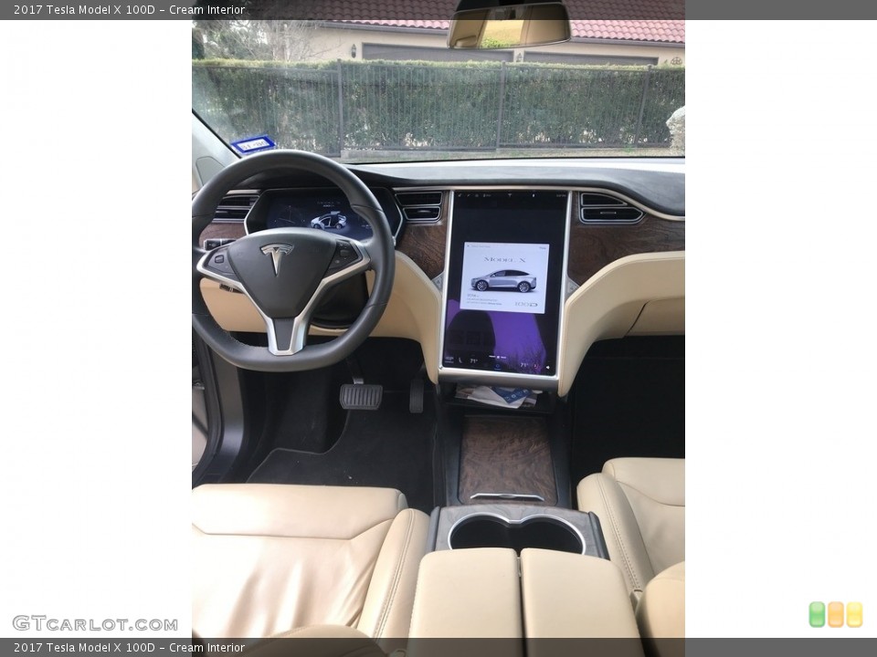 Cream Interior Dashboard for the 2017 Tesla Model X 100D #125767513
