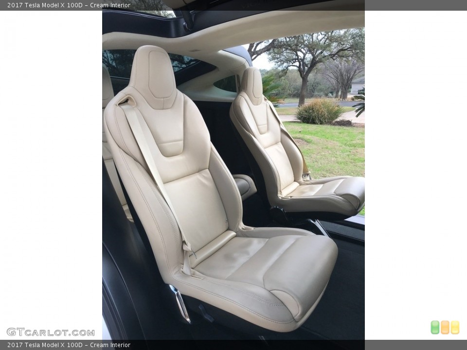 Cream Interior Rear Seat for the 2017 Tesla Model X 100D #125767543