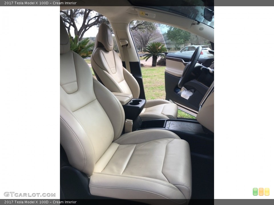 Cream Interior Front Seat for the 2017 Tesla Model X 100D #125767570