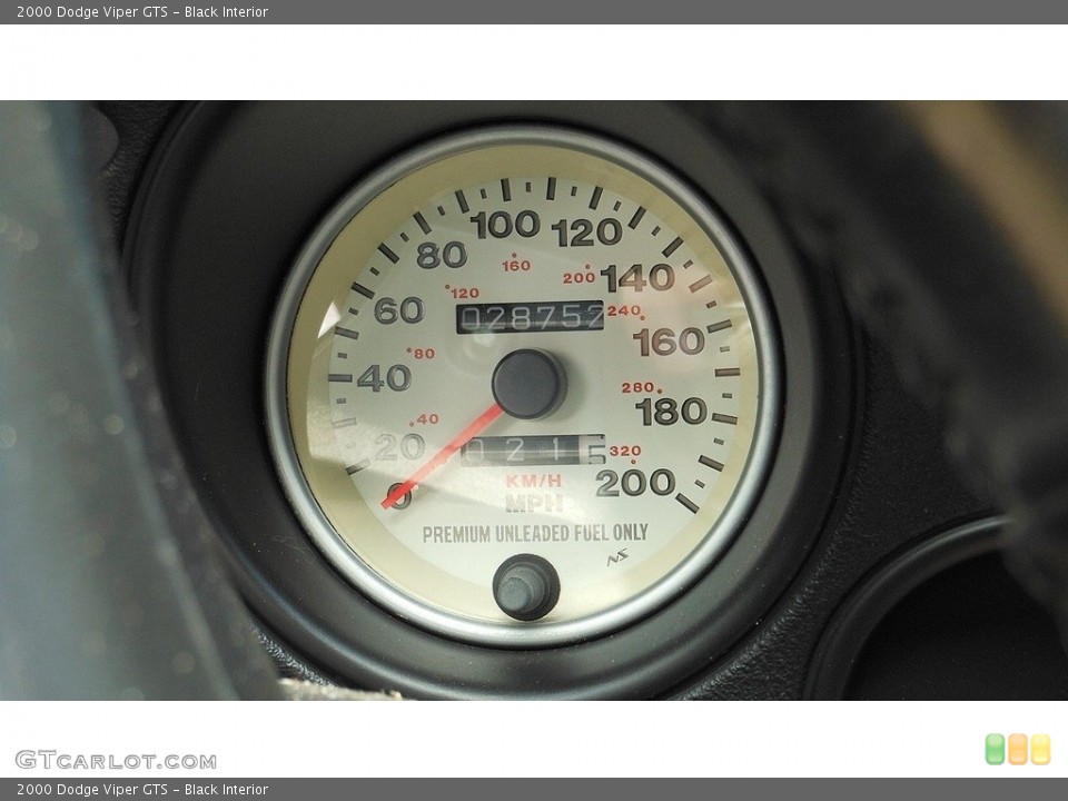 Black Interior Gauges for the 2000 Dodge Viper GTS #125768284