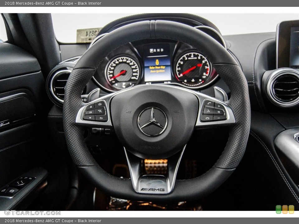Black Interior Steering Wheel for the 2018 Mercedes-Benz AMG GT Coupe #125833430