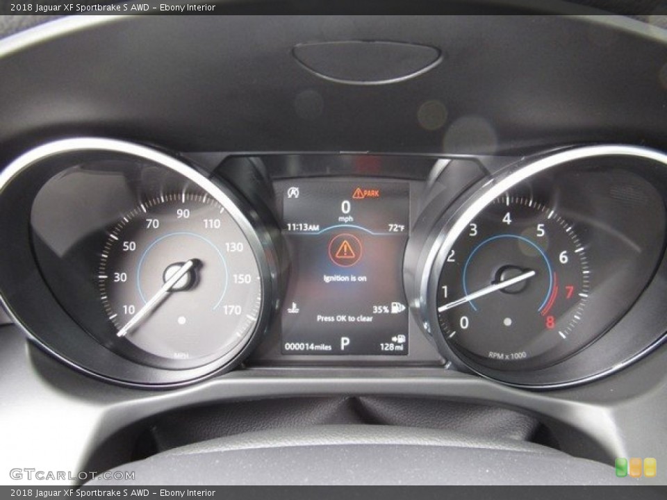 Ebony Interior Gauges for the 2018 Jaguar XF Sportbrake S AWD #125839451