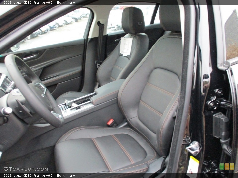 Ebony Interior Front Seat for the 2018 Jaguar XE 30t Prestige AWD #125840354