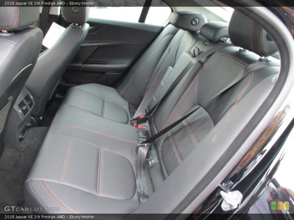 Ebony Interior Rear Seat for the 2018 Jaguar XE 30t Prestige AWD #125840378