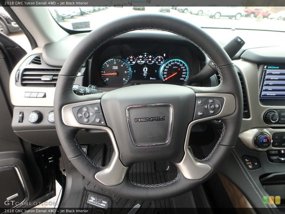 Jet Black Interior Steering Wheel for the 2018 GMC Yukon Denali 4WD #125840564