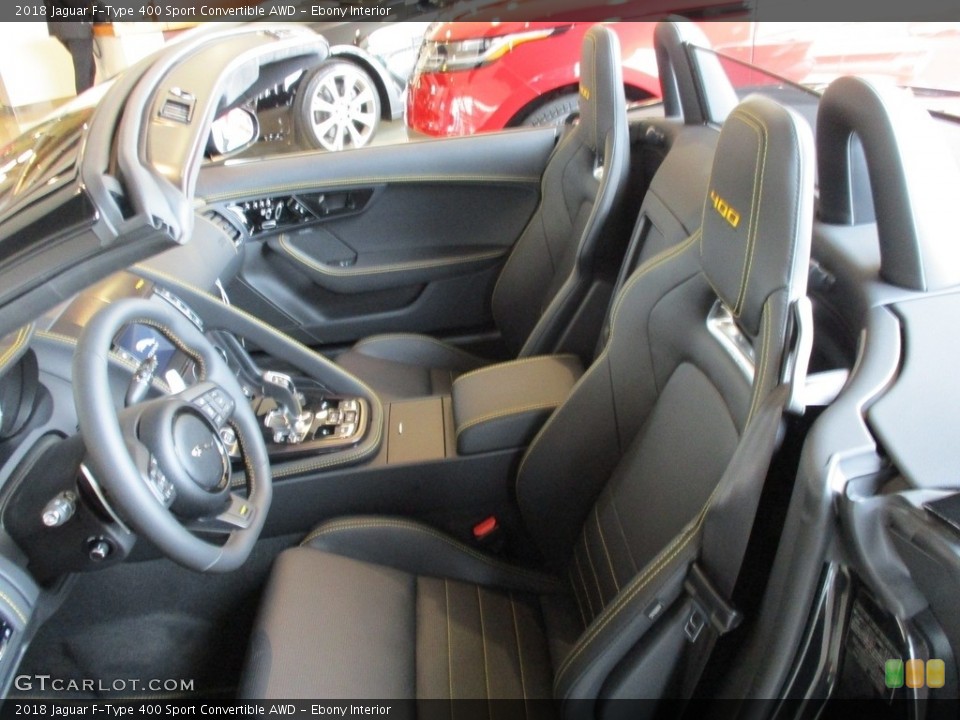 Ebony Interior Front Seat for the 2018 Jaguar F-Type 400 Sport Convertible AWD #125843684