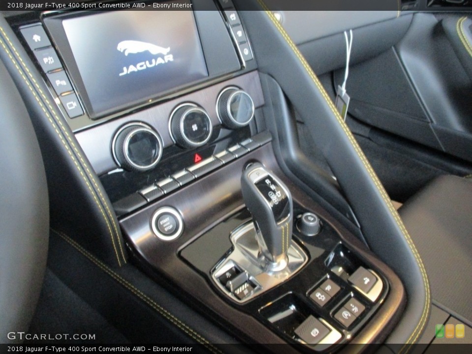 Ebony Interior Transmission for the 2018 Jaguar F-Type 400 Sport Convertible AWD #125843750