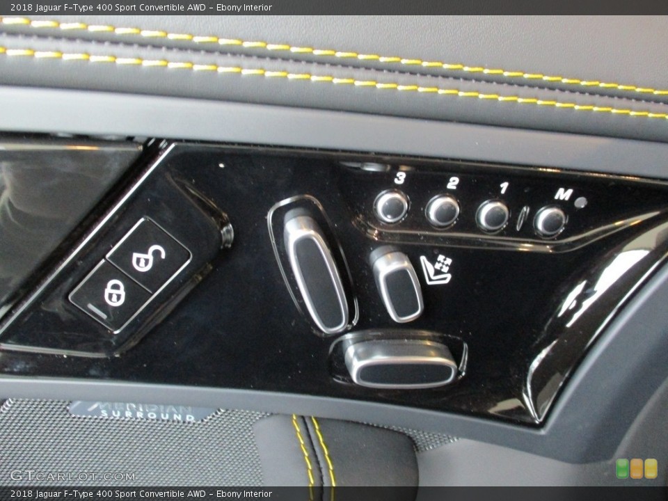 Ebony Interior Controls for the 2018 Jaguar F-Type 400 Sport Convertible AWD #125843900