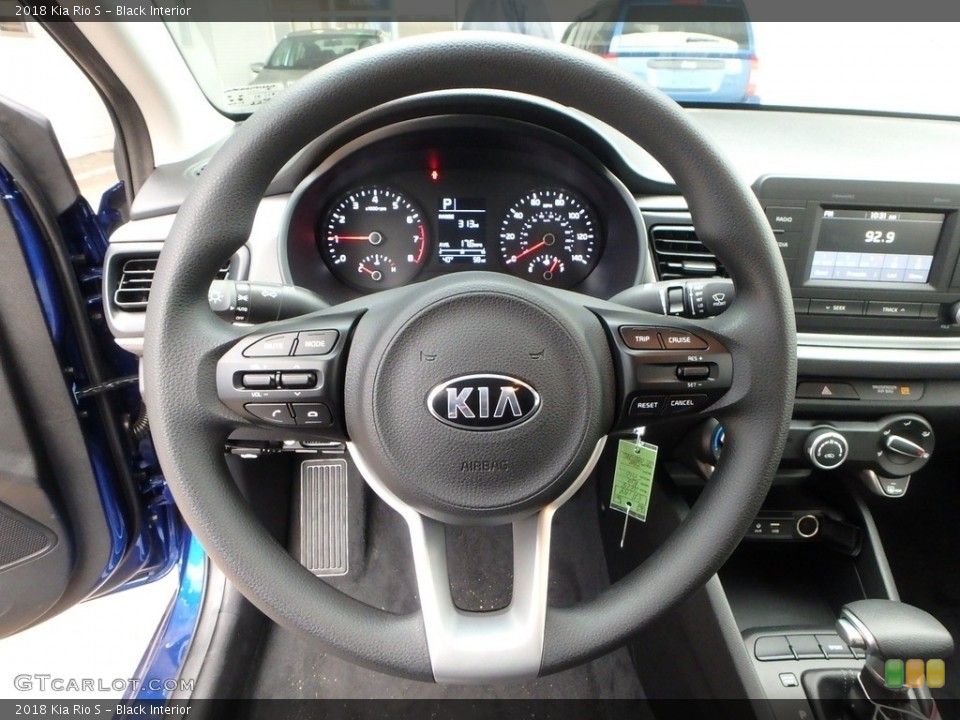 Black Interior Steering Wheel for the 2018 Kia Rio S #125854046