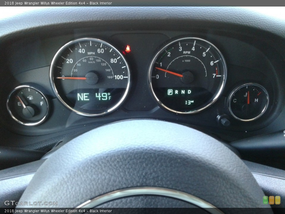 Black Interior Gauges for the 2018 Jeep Wrangler Willys Wheeler Edition 4x4 #125946249