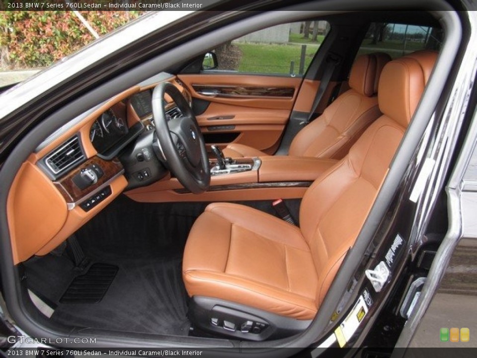 Individual Caramel/Black Interior Photo for the 2013 BMW 7 Series 760Li Sedan #125955111