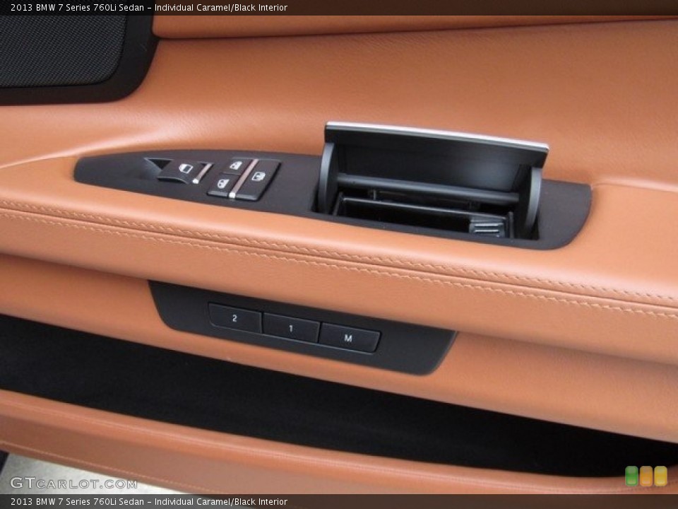 Individual Caramel/Black Interior Door Panel for the 2013 BMW 7 Series 760Li Sedan #125955375