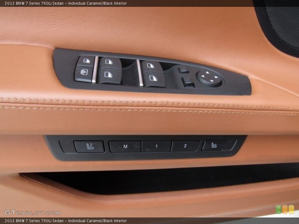 Individual Caramel/Black Interior Controls for the 2013 BMW 7 Series 760Li Sedan #125955411