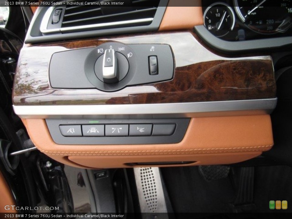 Individual Caramel/Black Interior Controls for the 2013 BMW 7 Series 760Li Sedan #125955436